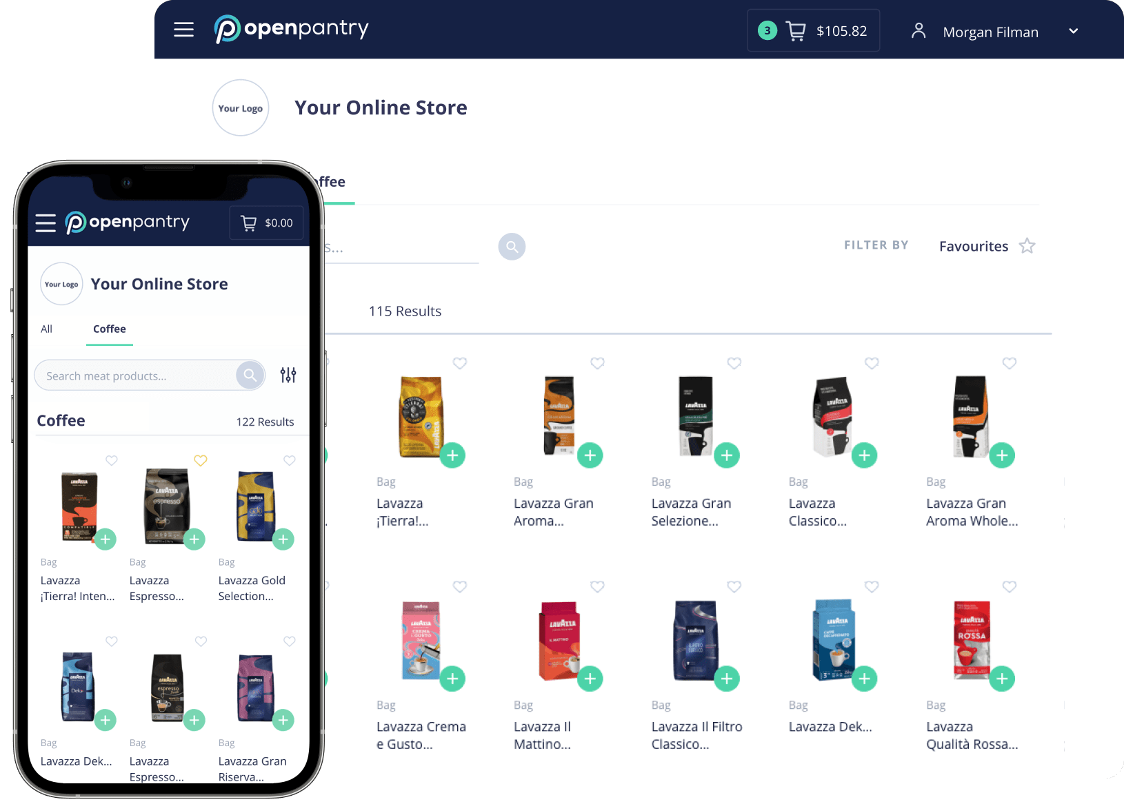 Coffee and tea range from an Open Pantry wholesale supplier