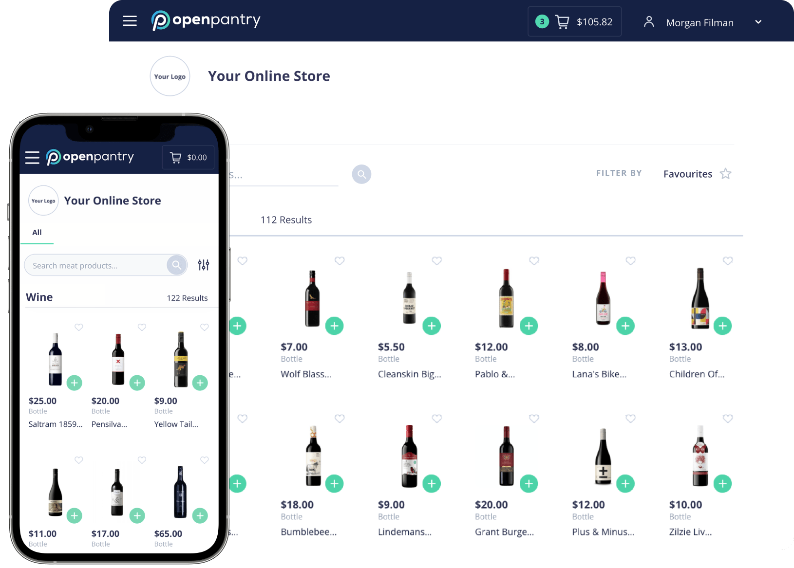Wine range from an Open Pantry wine wholesaler